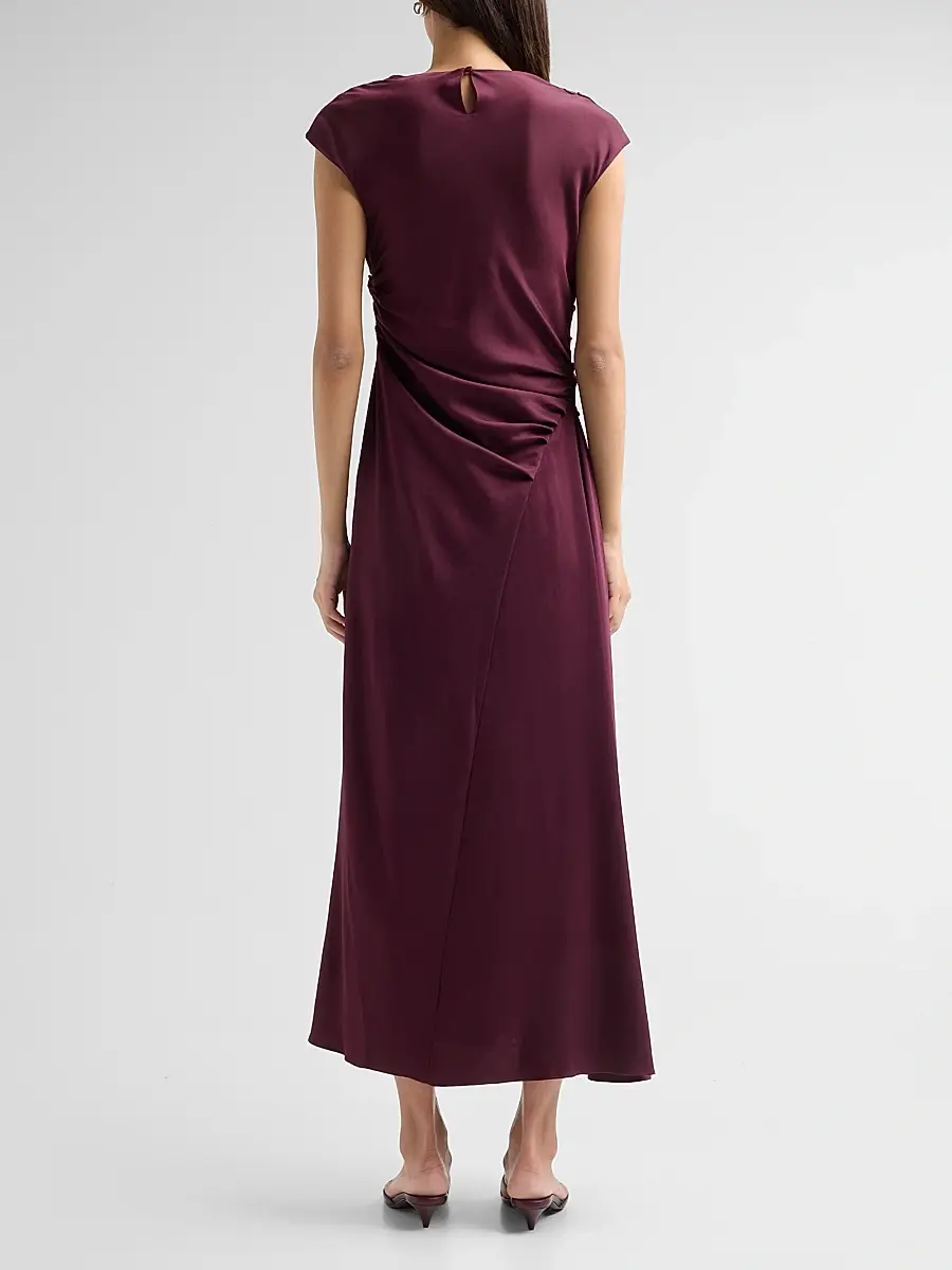 Simkhai Women's Burke Draped Midi Dress | Thumbnail 3