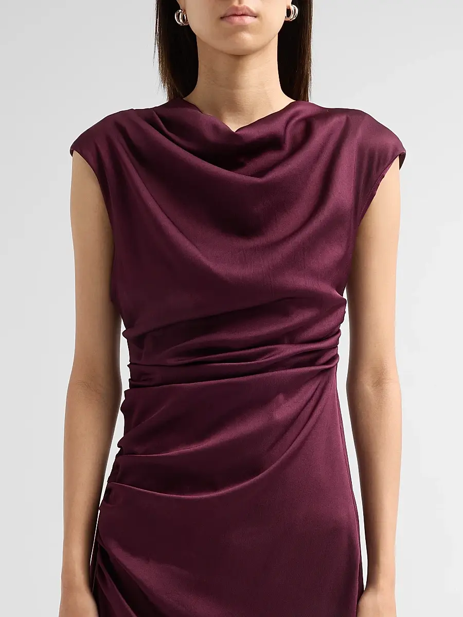 Simkhai Women's Burke Draped Midi Dress | Thumbnail 5