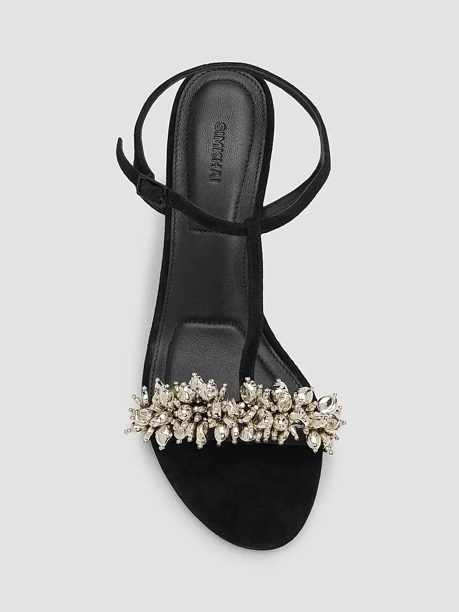 Simkhai Women's Stacey 95MM Embellished Satin Sandals | Thumbnail 6