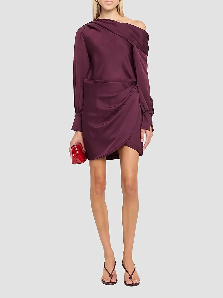 Simkhai Women's Cameron Draped Mini Dress | Thumbnail 2
