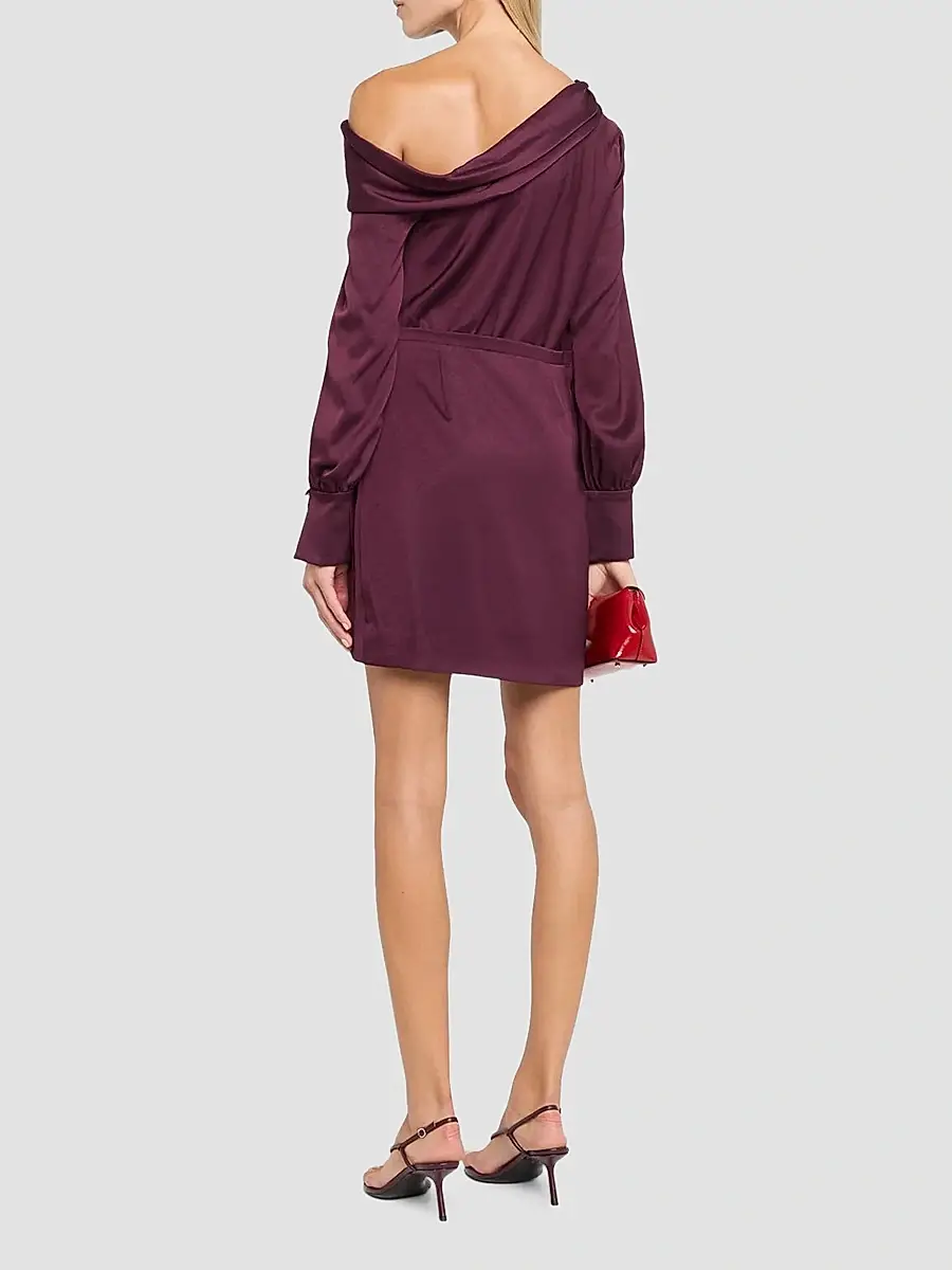 Simkhai Women's Cameron Draped Mini Dress | Thumbnail 3