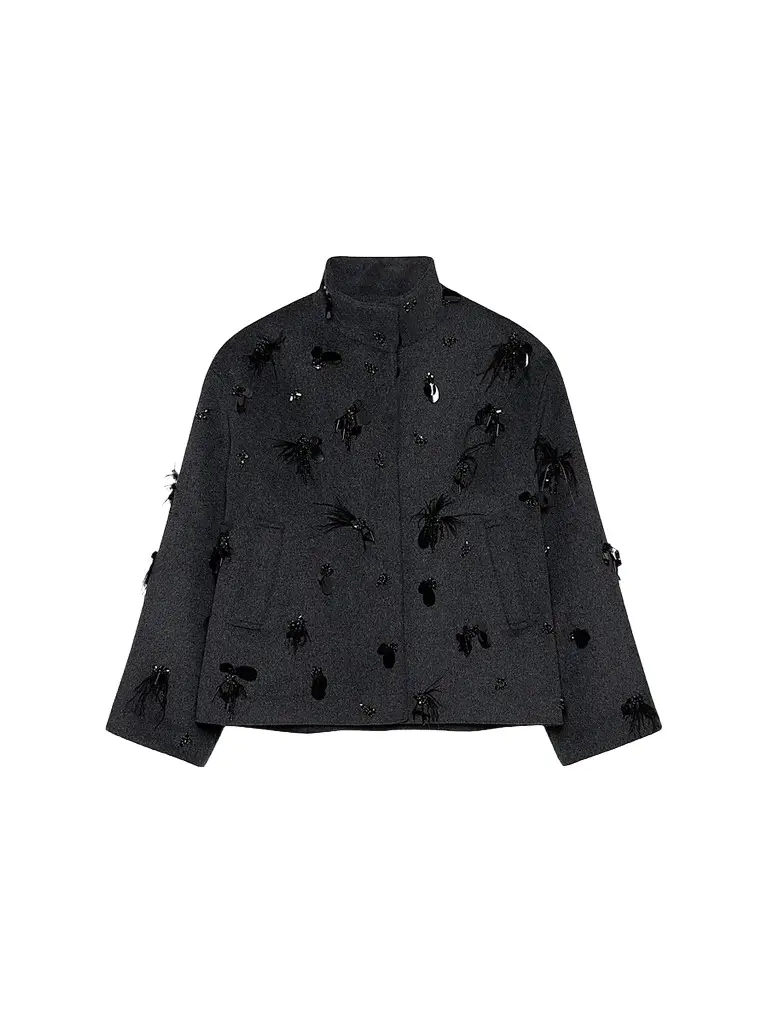 Women's Siena Embellished Wool-Blend Jacket Women's Siena Embellished Wool-Blend Jacket