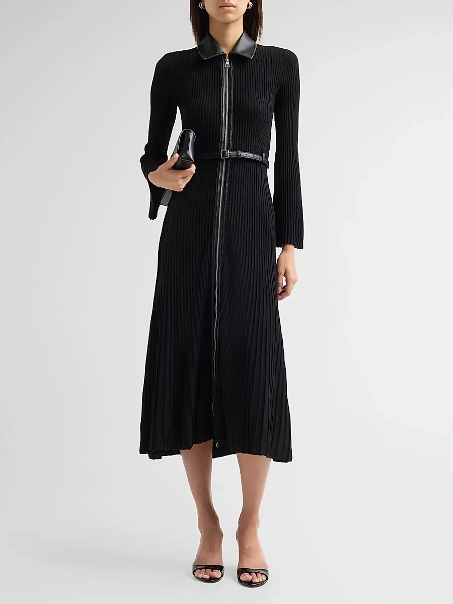 Simkhai Women's Ismelle Pleated Midi Dress | Thumbnail 2 Simkhai Women's Ismelle Pleated Midi Dress | Thumbnail 2