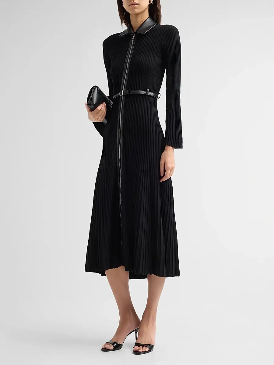 Simkhai Women's Ismelle Pleated Midi Dress | Thumbnail 4 Simkhai Women's Ismelle Pleated Midi Dress | Thumbnail 4