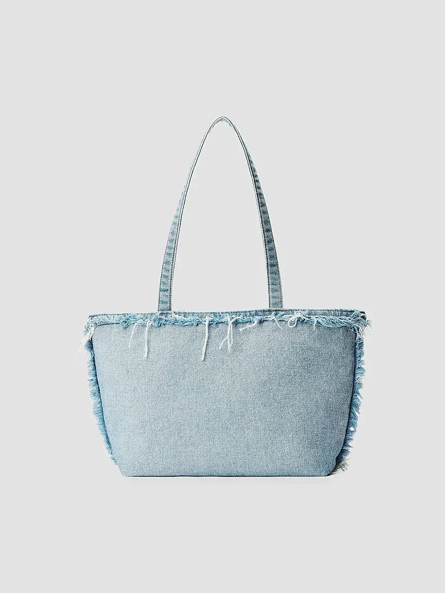 Alexander Wang Women's Punch Medium Frayed Denim Tote Bag | Thumbnail 2