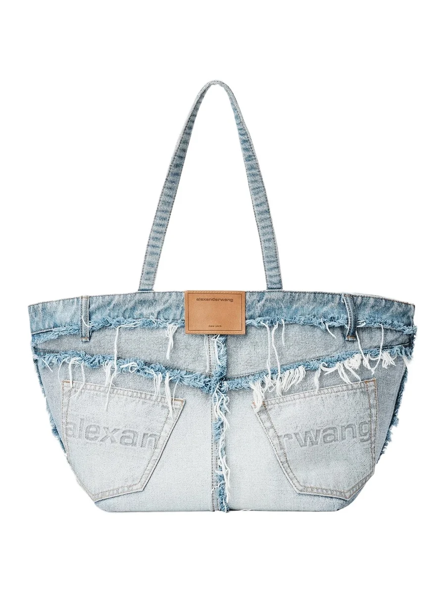 Women's Punch Denim Tote Bag
