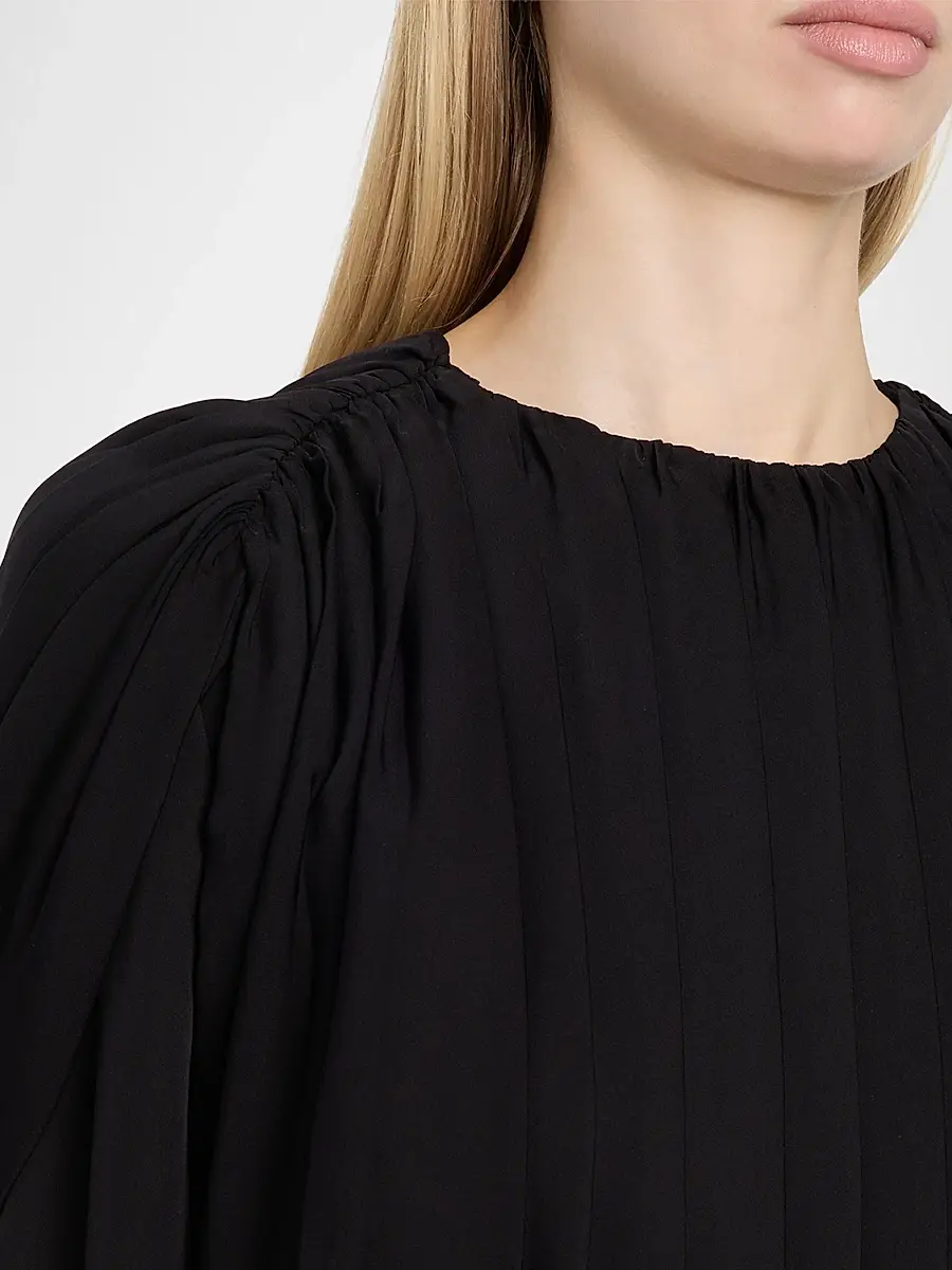 Simkhai Women's Frida Pleated Silk Top | Thumbnail 5 Simkhai Women's Frida Pleated Silk Top | Thumbnail 5