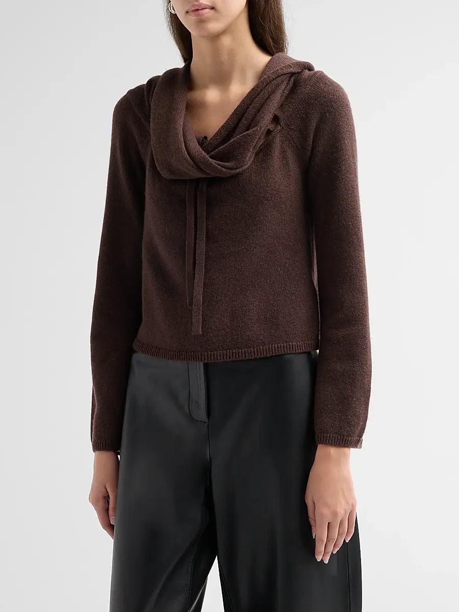 Simkhai Women's Cambria Wool-Cashmere Cowlneck Top | Thumbnail 4 Simkhai Women's Cambria Wool-Cashmere Cowlneck Top | Thumbnail 4
