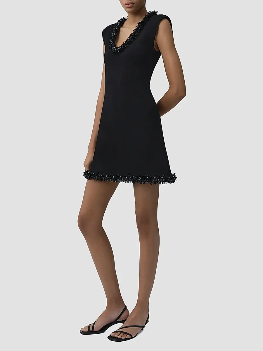 Simkhai Women's Suki Embellished Sequin V-Neck Mini Dress | Thumbnail 5 Simkhai Women's Suki Embellished Sequin V-Neck Mini Dress | Thumbnail 5