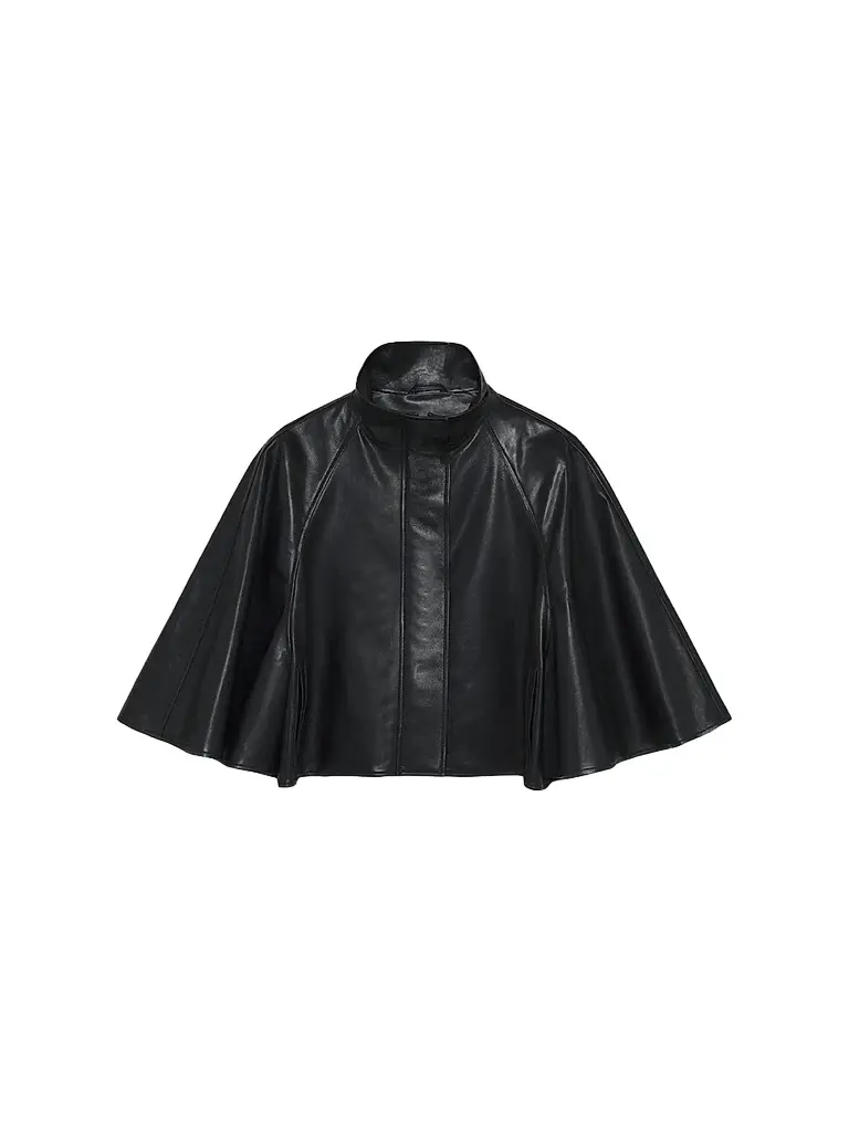 Women's Orvik Leather Cape Jacket Women's Orvik Leather Cape Jacket