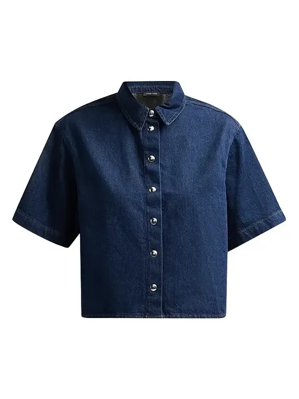 Women's Lincoln Denim Crop Shirt