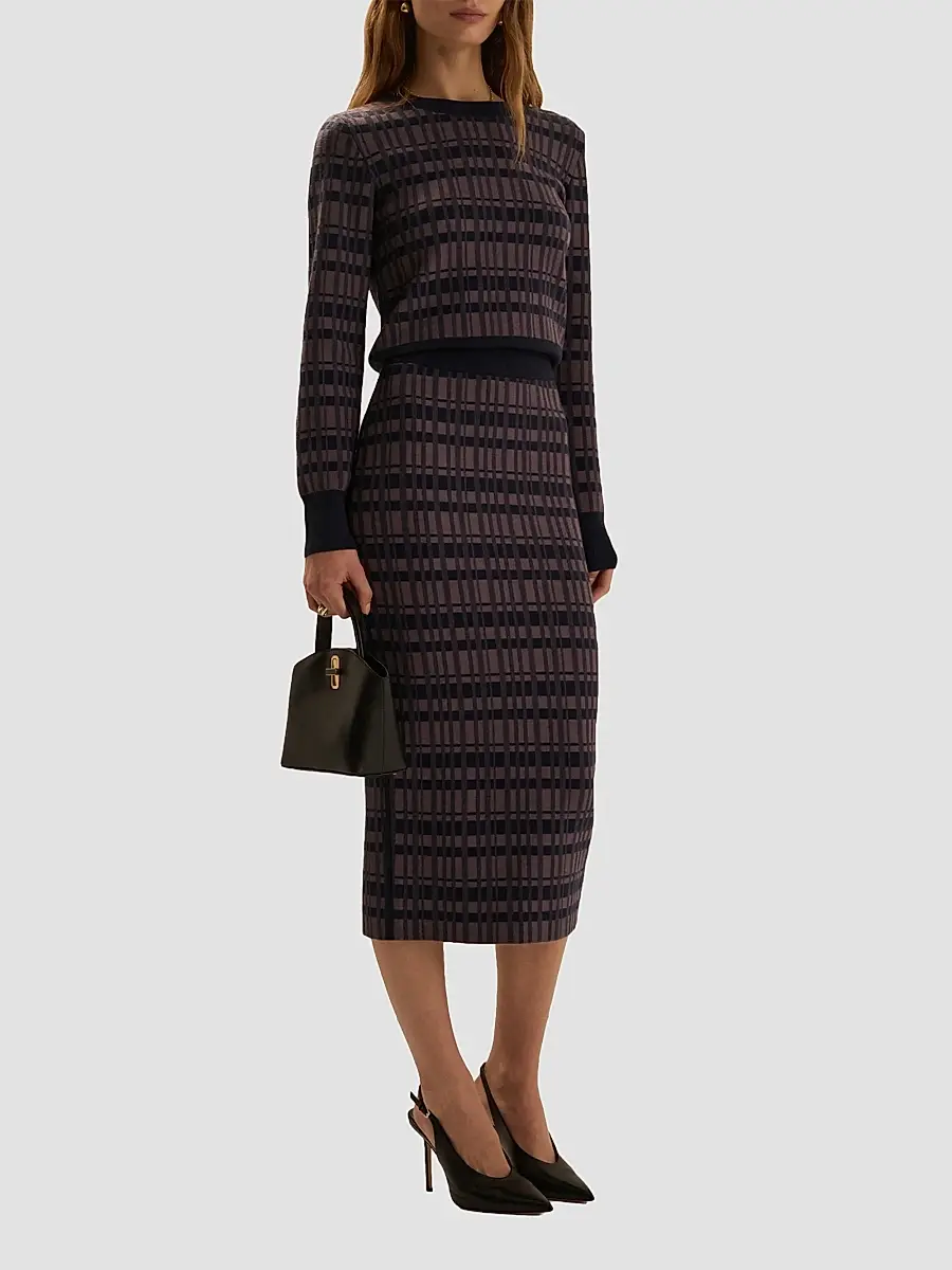 Favorite Daughter Women's Draper Plaid Knit Column Midi-Skirt | Thumbnail 2 Favorite Daughter Women's Draper Plaid Knit Column Midi-Skirt | Thumbnail 2