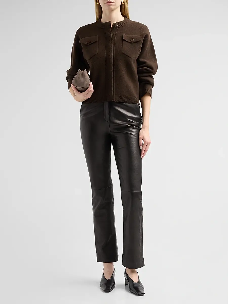 Vince Women's Wool-Blend Patch-Pocket Sweater Jacket | Thumbnail 2 Vince Women's Wool-Blend Patch-Pocket Sweater Jacket | Thumbnail 2
