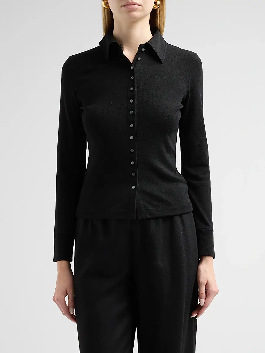 Vince Women's Multi-Button Collared Wool-Blend Cardigan | Thumbnail 5 Vince Women's Multi-Button Collared Wool-Blend Cardigan | Thumbnail 5