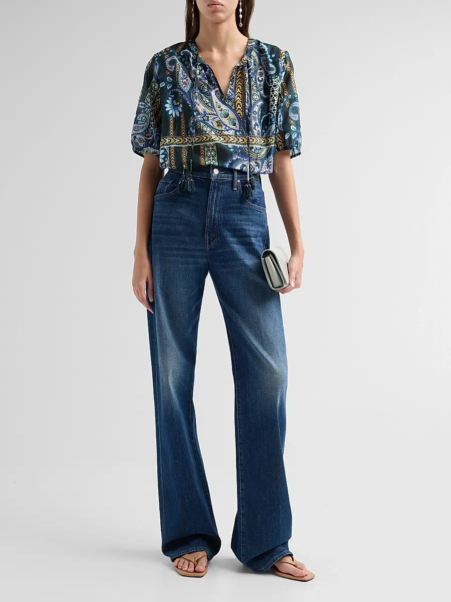 Johnny Was Women's Margot Cotton-Silk Tassel Top | Thumbnail 2 Johnny Was Women's Margot Cotton-Silk Tassel Top | Thumbnail 2