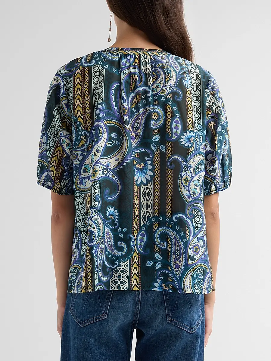 Johnny Was Women's Margot Cotton-Silk Tassel Top | Thumbnail 3 Johnny Was Women's Margot Cotton-Silk Tassel Top | Thumbnail 3