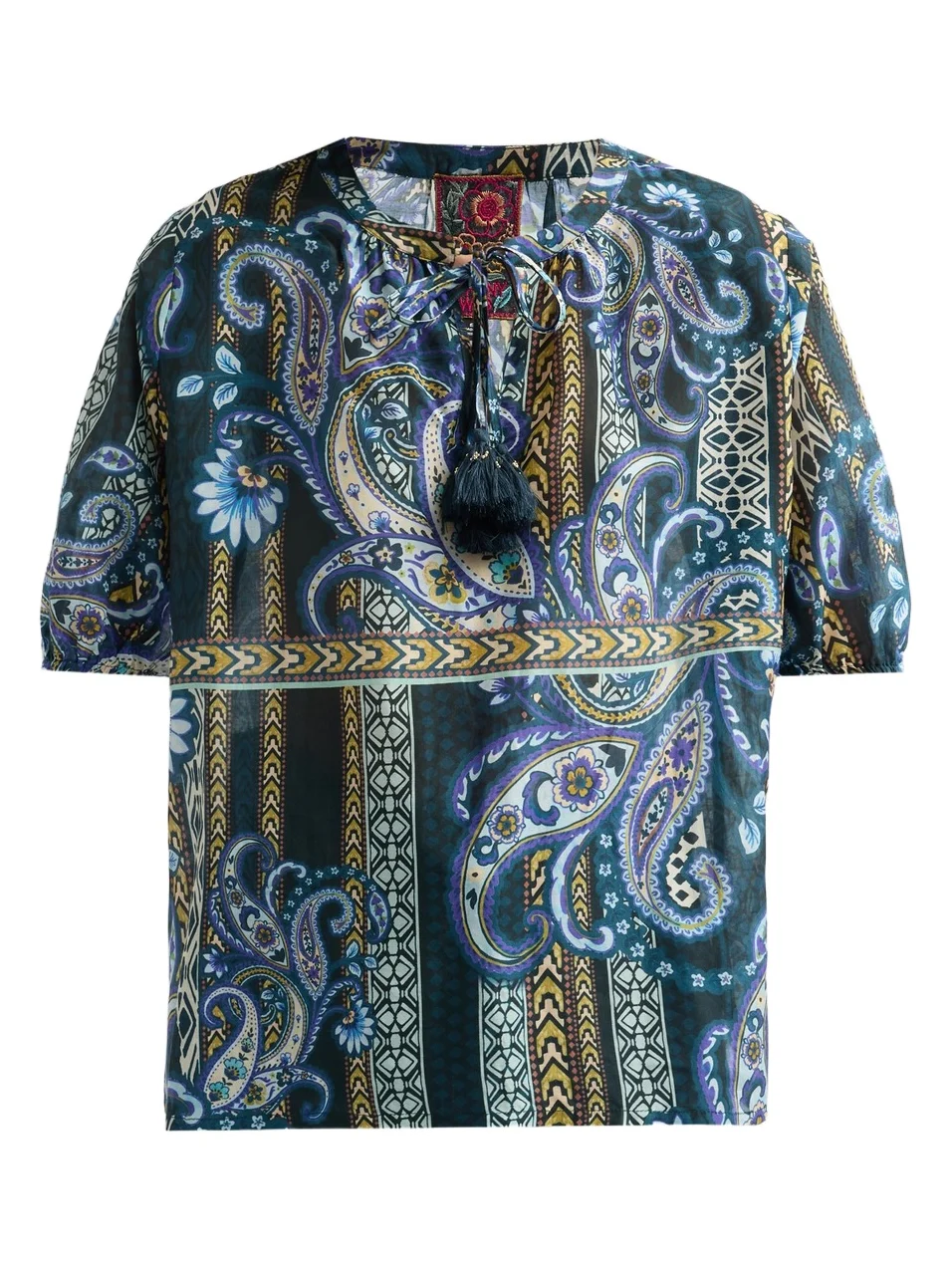 Women's Margot Cotton-Silk Tassel Top Women's Margot Cotton-Silk Tassel Top