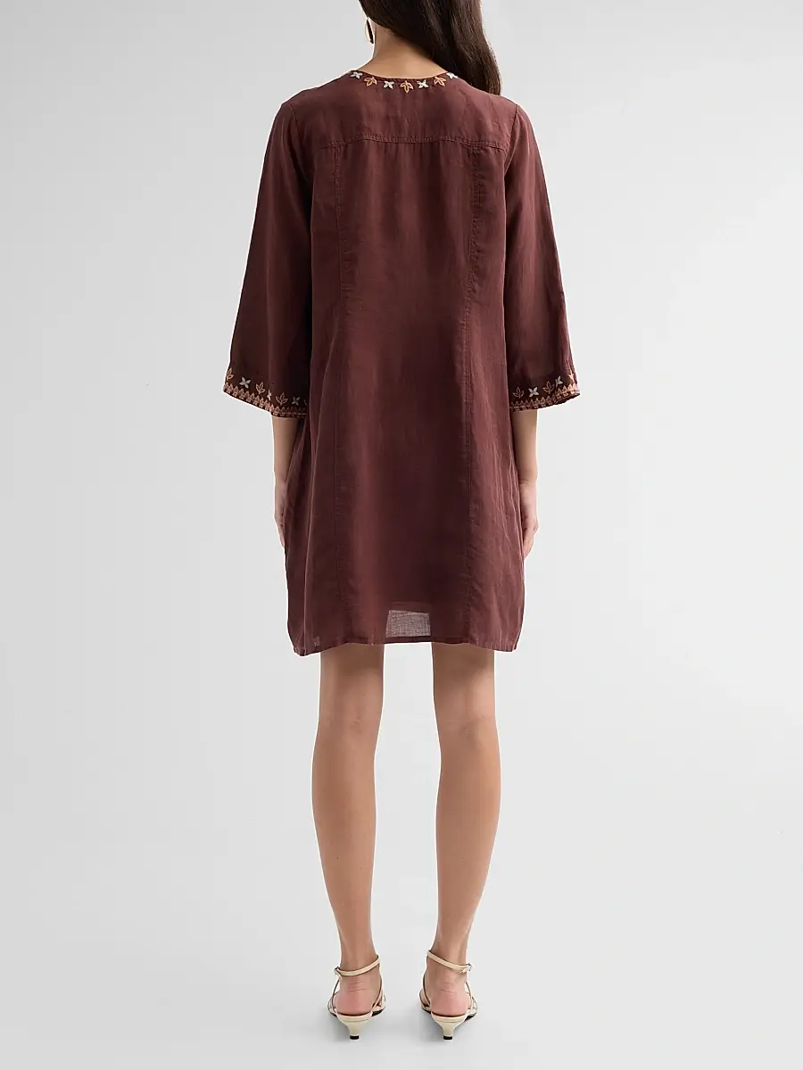 Johnny Was Women's Embroidered Paisley Swing Mini Dress | Thumbnail 3