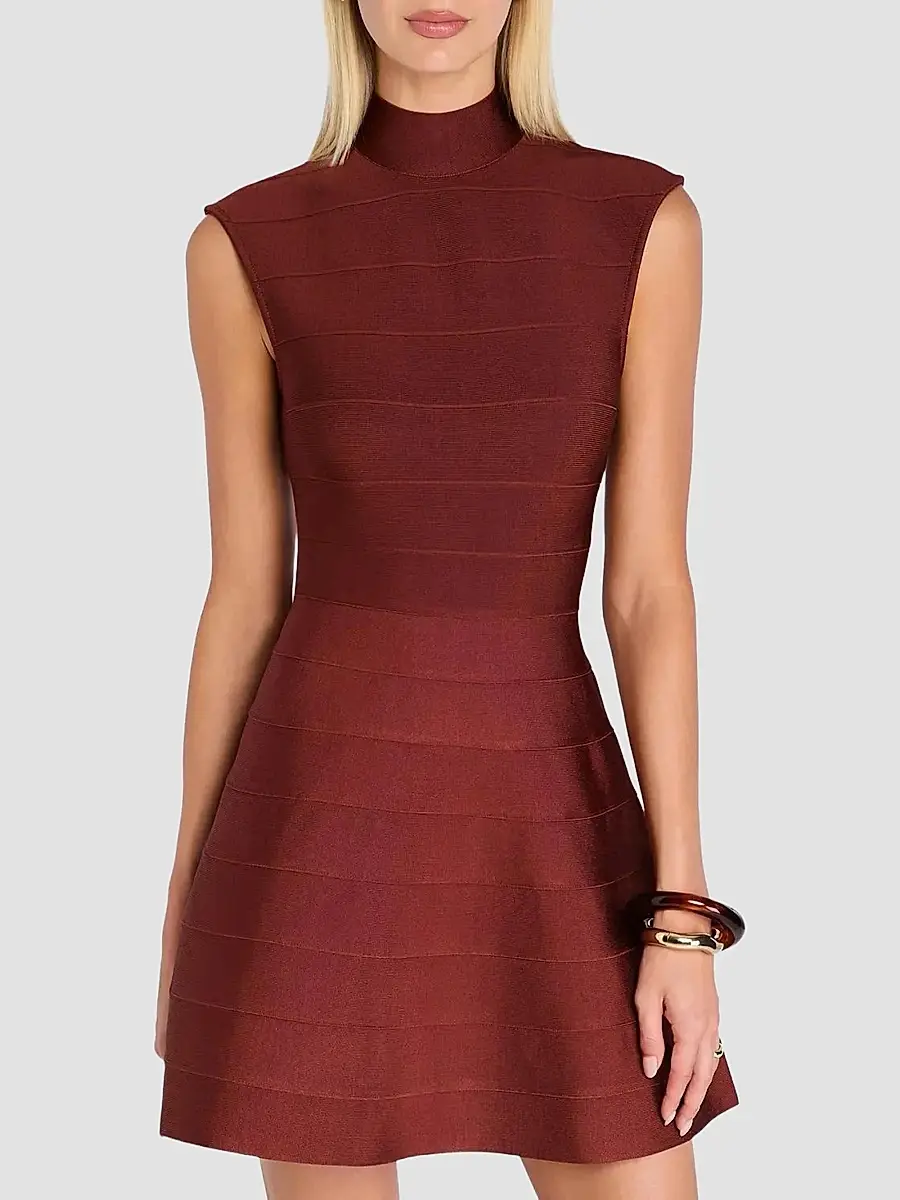 Retrofête Women's Delyth Knit Fit & Flare Mini Dress | Thumbnail 4 Retrofête Women's Delyth Knit Fit & Flare Mini Dress | Thumbnail 4