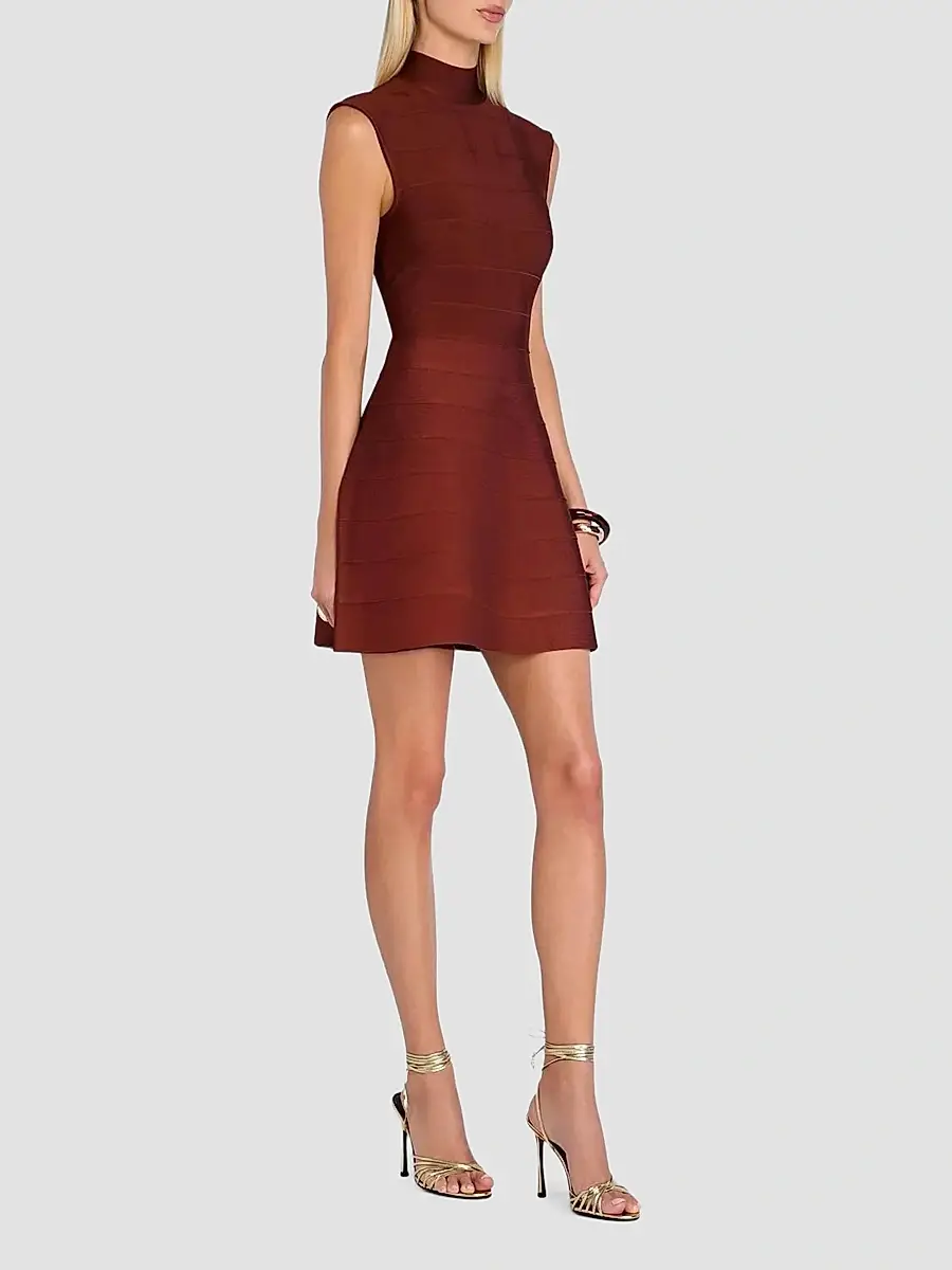 Retrofête Women's Delyth Knit Fit & Flare Mini Dress | Thumbnail 5 Retrofête Women's Delyth Knit Fit & Flare Mini Dress | Thumbnail 5