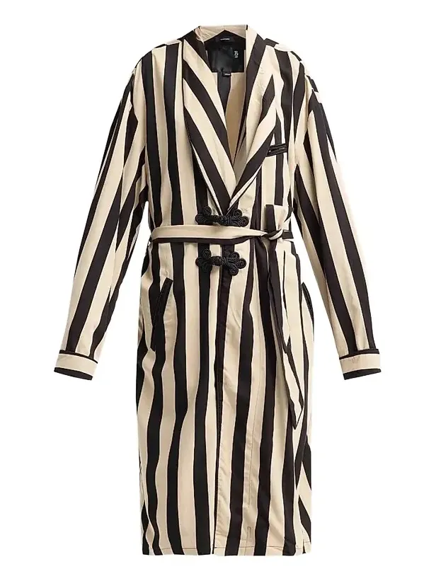 R13 Women's Striped Oversized Robe