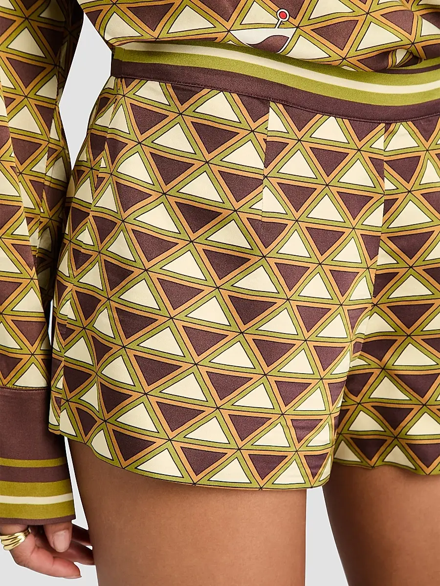 Retrofête Women's Kourt Printed Satin Shorts | Thumbnail 6 Retrofête Women's Kourt Printed Satin Shorts | Thumbnail 6