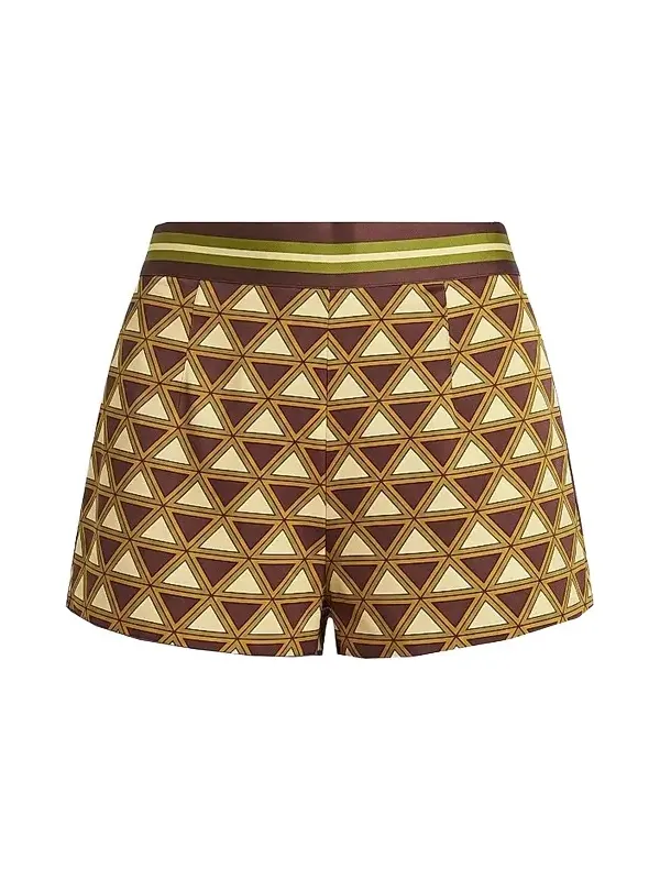 Women's Kourt Printed Satin Shorts