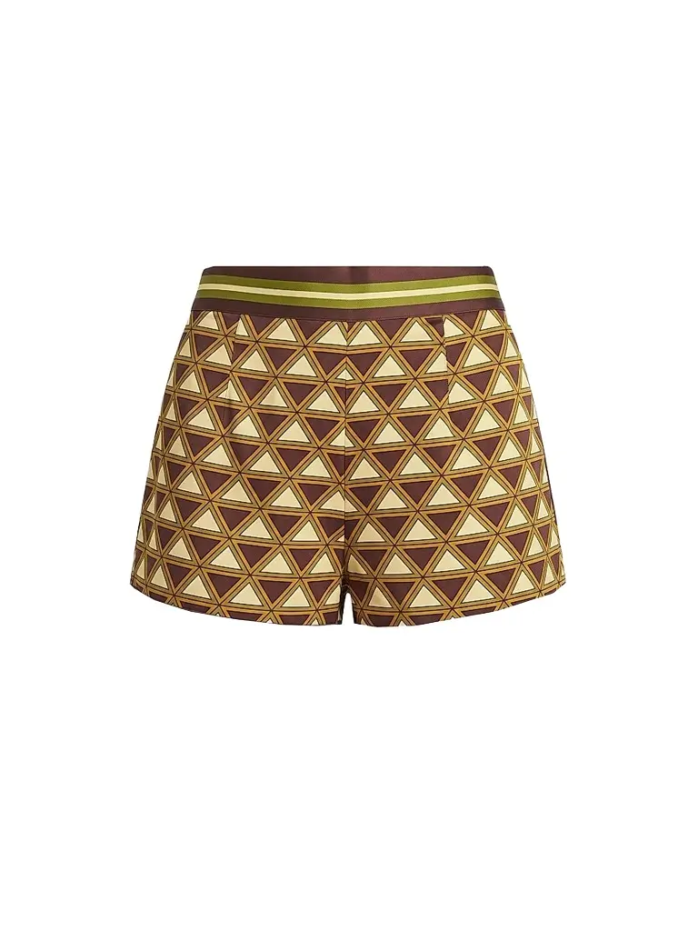 Retrofête Women's Kourt Printed Satin Shorts