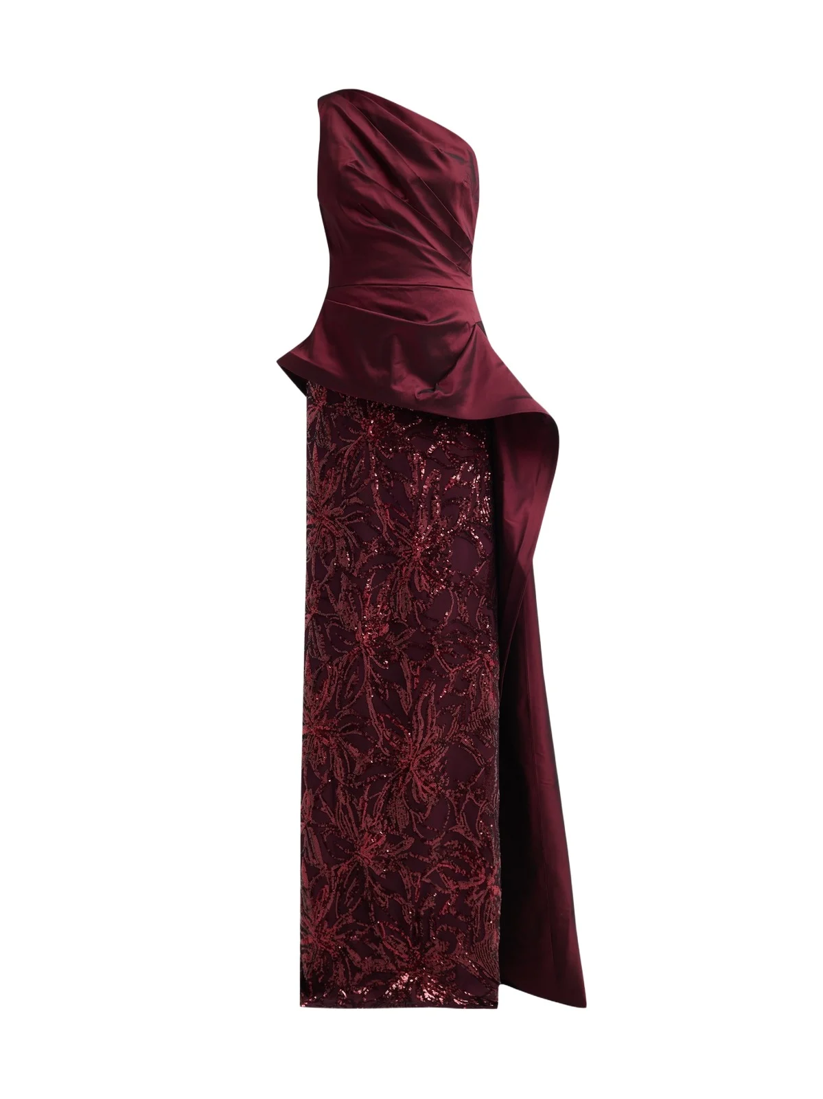 Teri Jon by Rickie Freeman Women's Taffeta Sequined Sculpted Gown