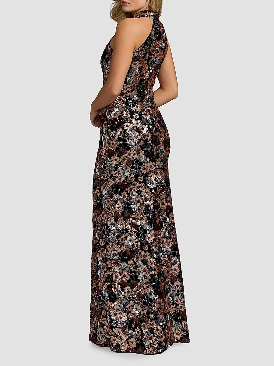Mac Duggal Women's Sequined Column Gown | Thumbnail 3 Mac Duggal Women's Sequined Column Gown | Thumbnail 3