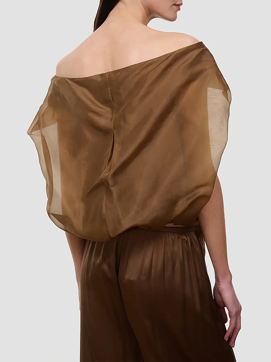 Staud Women's Larissa Silk Off-the-Shoulder Top | Thumbnail 3 Staud Women's Larissa Silk Off-the-Shoulder Top | Thumbnail 3