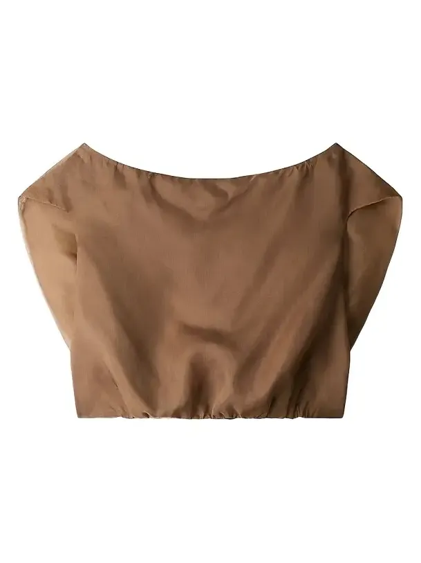 Women's Larissa Silk Off-the-Shoulder Top