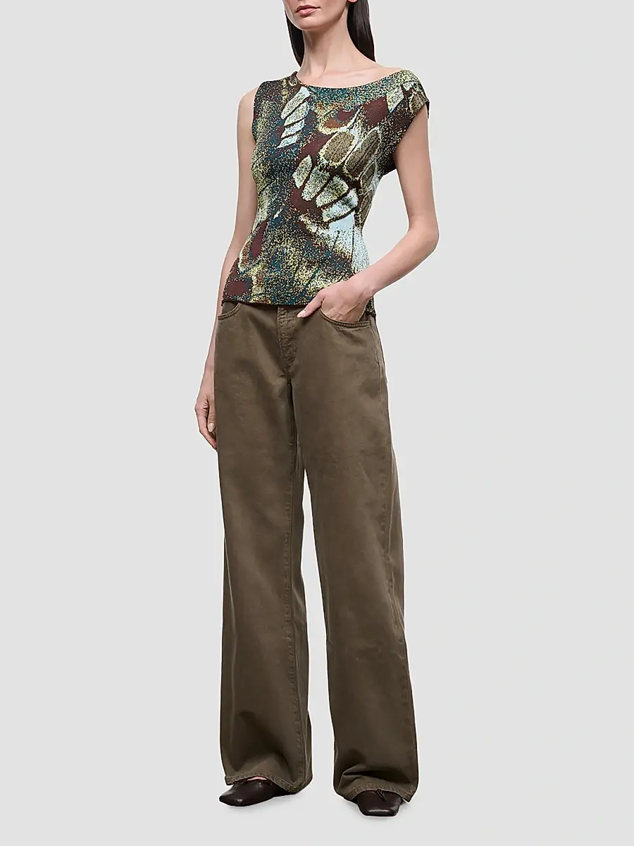 Staud Women's Veronica Butterfly Jacquard-Knit Top | Thumbnail 2 Staud Women's Veronica Butterfly Jacquard-Knit Top | Thumbnail 2