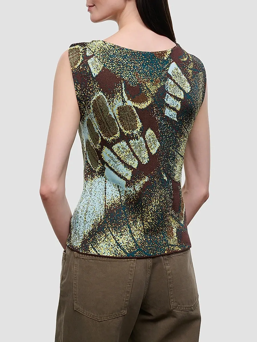 Staud Women's Veronica Butterfly Jacquard-Knit Top | Thumbnail 3 Staud Women's Veronica Butterfly Jacquard-Knit Top | Thumbnail 3