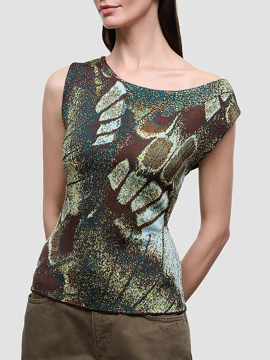 Staud Women's Veronica Butterfly Jacquard-Knit Top | Thumbnail 4 Staud Women's Veronica Butterfly Jacquard-Knit Top | Thumbnail 4