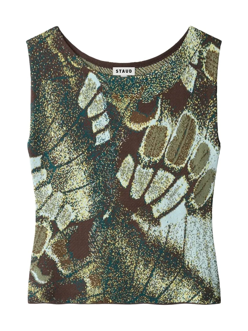 Staud Women's Veronica Butterfly Jacquard-Knit Top
