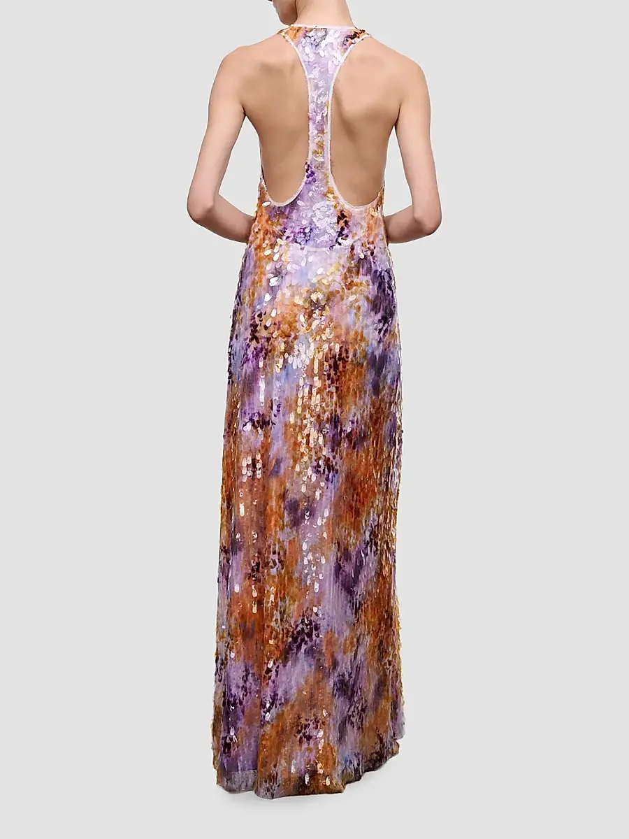 Staud Women's Juanita Sequin Racerback Maxi Dress | Thumbnail 3 Staud Women's Juanita Sequin Racerback Maxi Dress | Thumbnail 3