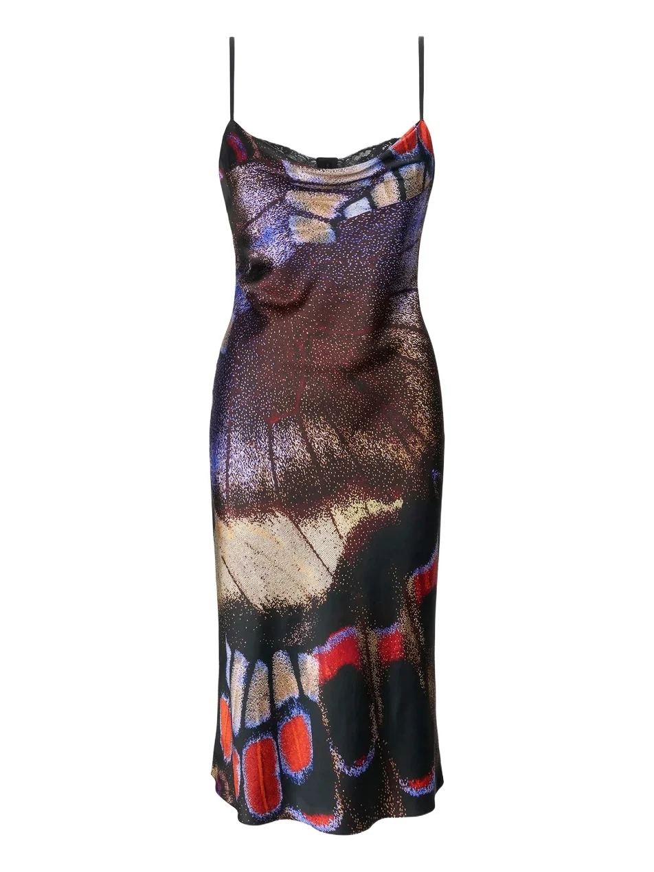 Women's Evangeline Printed Stretch-Silk Midi Dress Women's Evangeline Printed Stretch-Silk Midi Dress