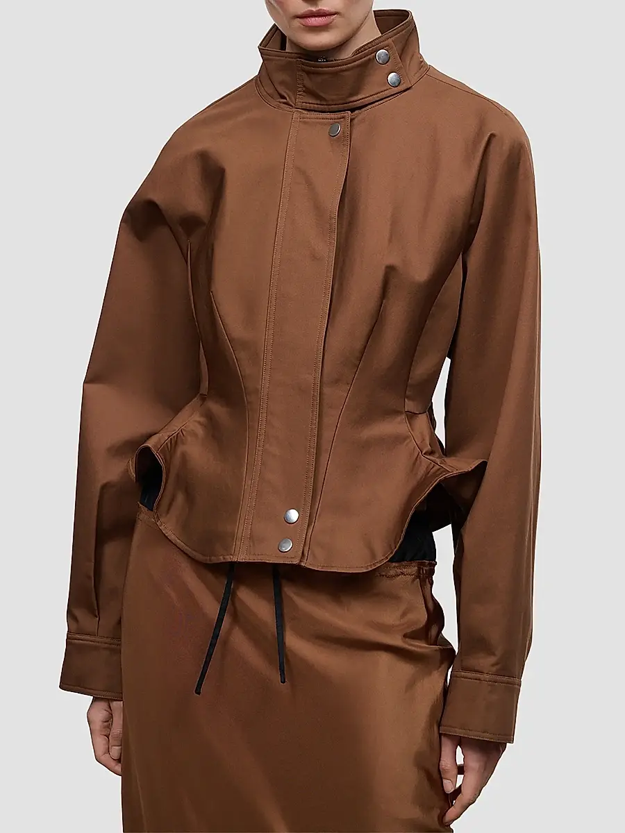 Staud Women's Archie Cotton Peplum Jacket | Thumbnail 2 Staud Women's Archie Cotton Peplum Jacket | Thumbnail 2
