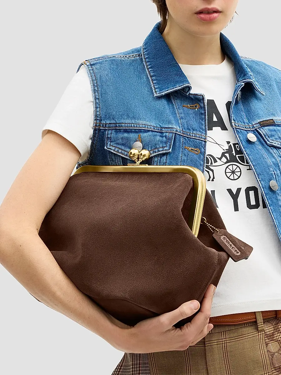 Coach Women's Frame Suede Shoulder Bag | Thumbnail 2 Coach Women's Frame Suede Shoulder Bag | Thumbnail 2