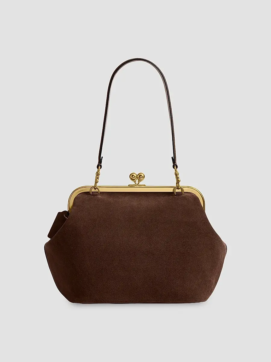 Coach Women's Frame Suede Shoulder Bag | Thumbnail 4 Coach Women's Frame Suede Shoulder Bag | Thumbnail 4