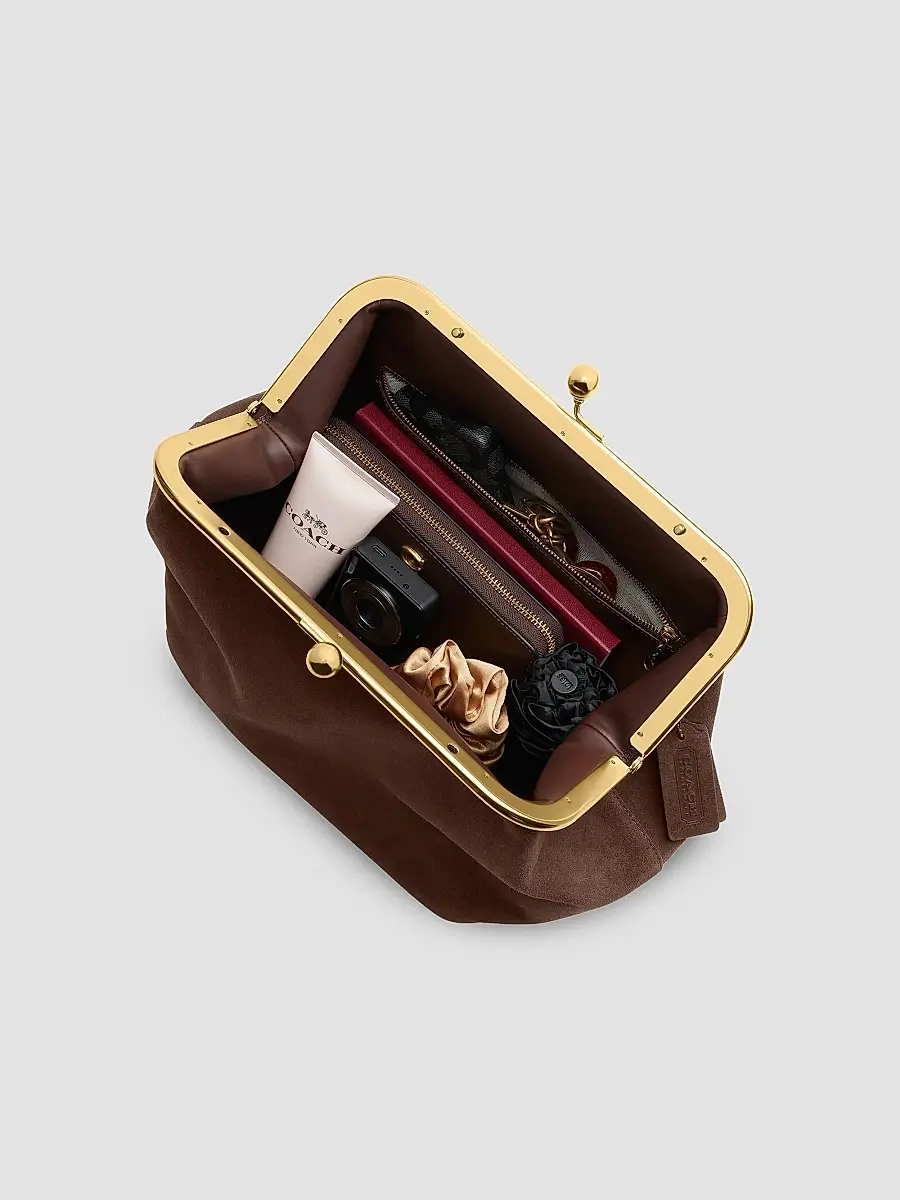 Coach Women's Frame Suede Shoulder Bag | Thumbnail 7 Coach Women's Frame Suede Shoulder Bag | Thumbnail 7