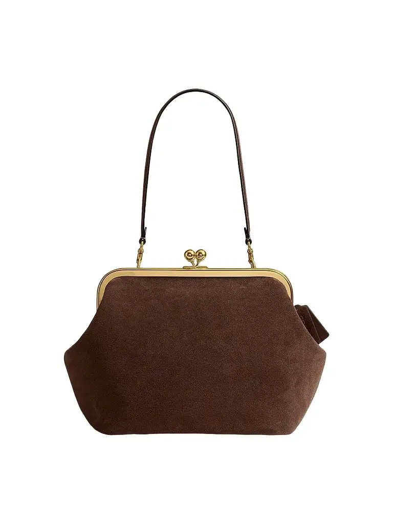 Coach Women's Frame Suede Shoulder Bag