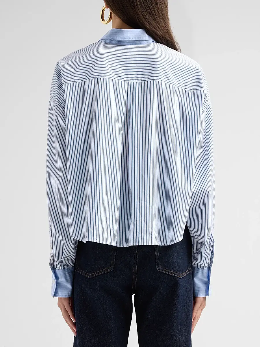 rag & bone Women's Marin Multi-Striped Cotton-Poplin Shirt | Thumbnail 3 rag & bone Women's Marin Multi-Striped Cotton-Poplin Shirt | Thumbnail 3