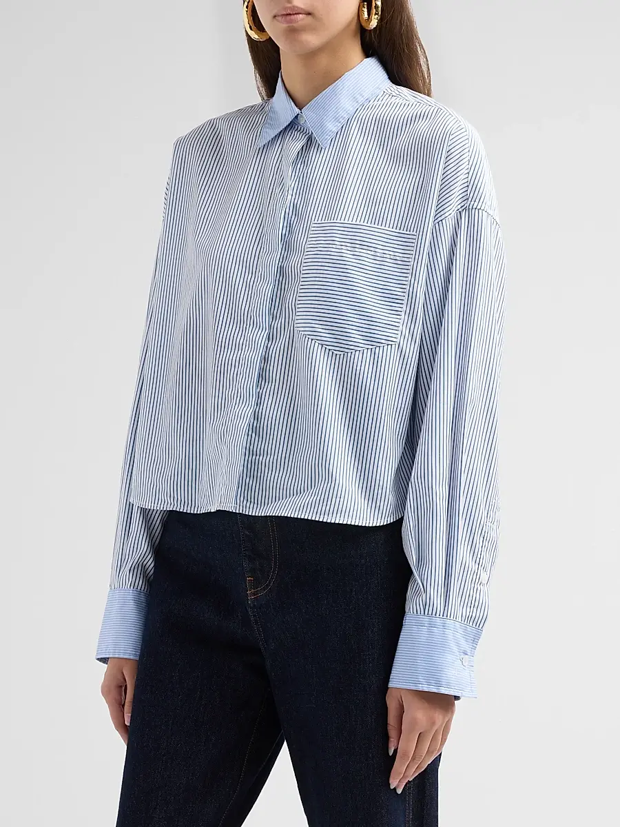 rag & bone Women's Marin Multi-Striped Cotton-Poplin Shirt | Thumbnail 4 rag & bone Women's Marin Multi-Striped Cotton-Poplin Shirt | Thumbnail 4