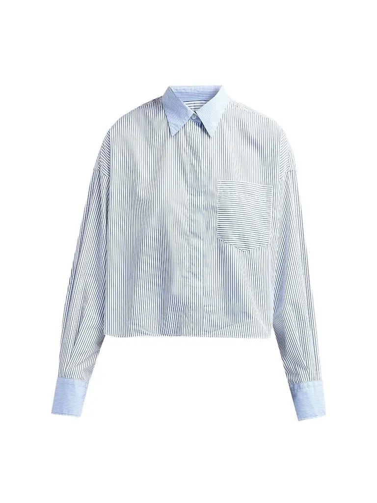 rag & bone Women's Marin Multi-Striped Cotton-Poplin Shirt