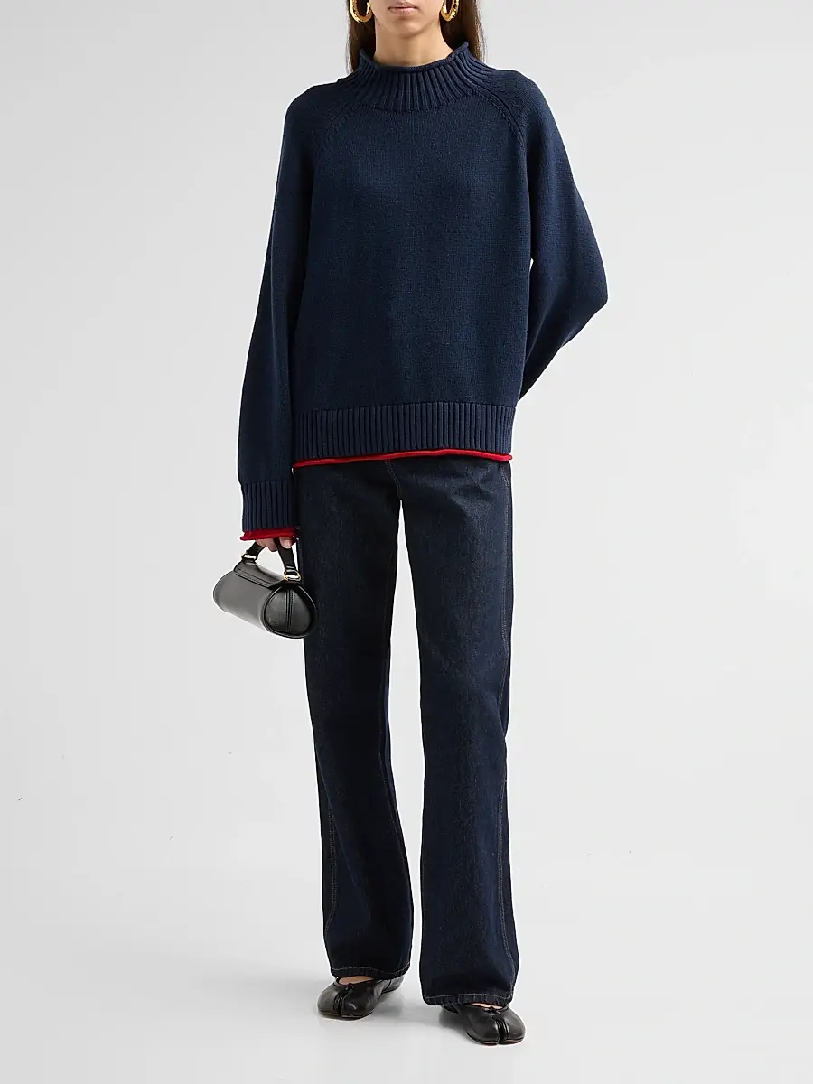 rag & bone Women's Hazel Rollneck Cotton-Wool Sweater | Thumbnail 2