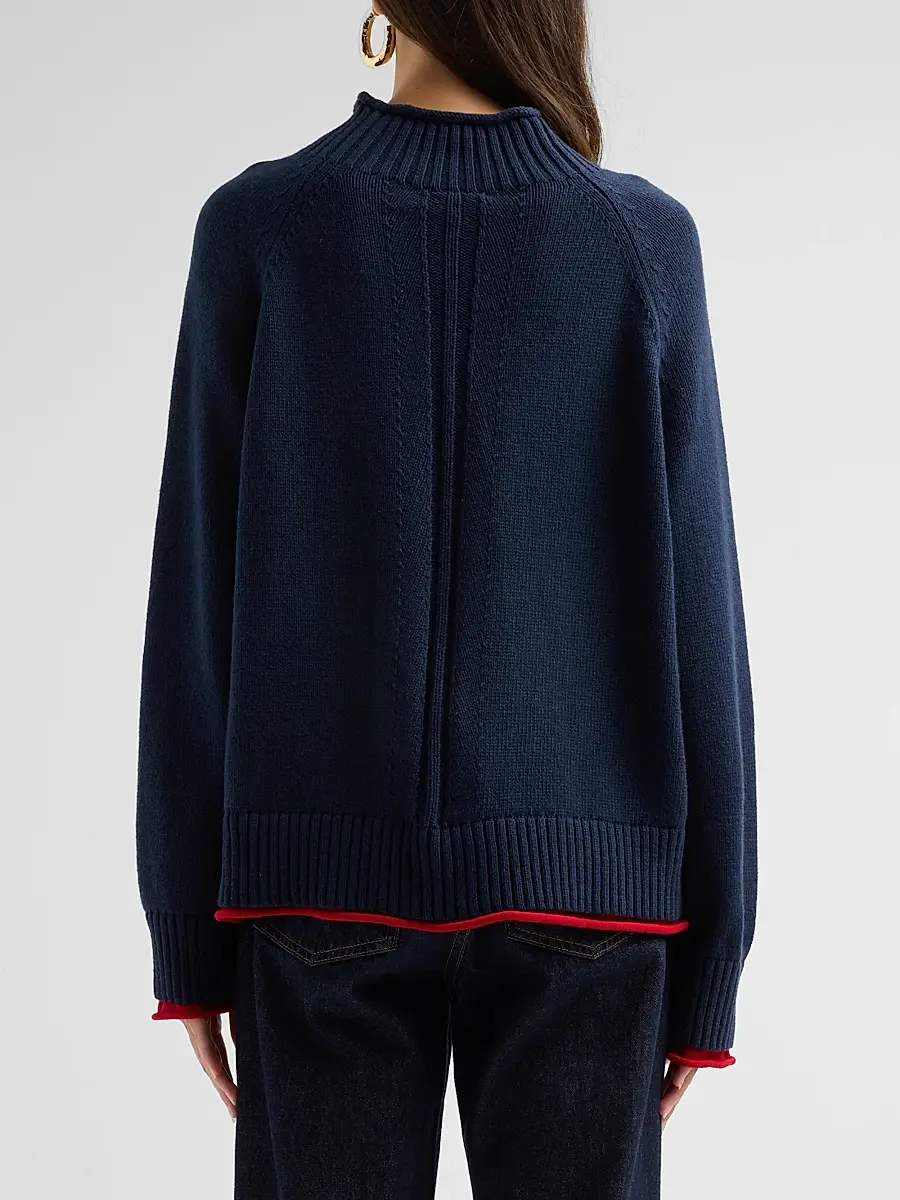rag & bone Women's Hazel Rollneck Cotton-Wool Sweater | Thumbnail 3