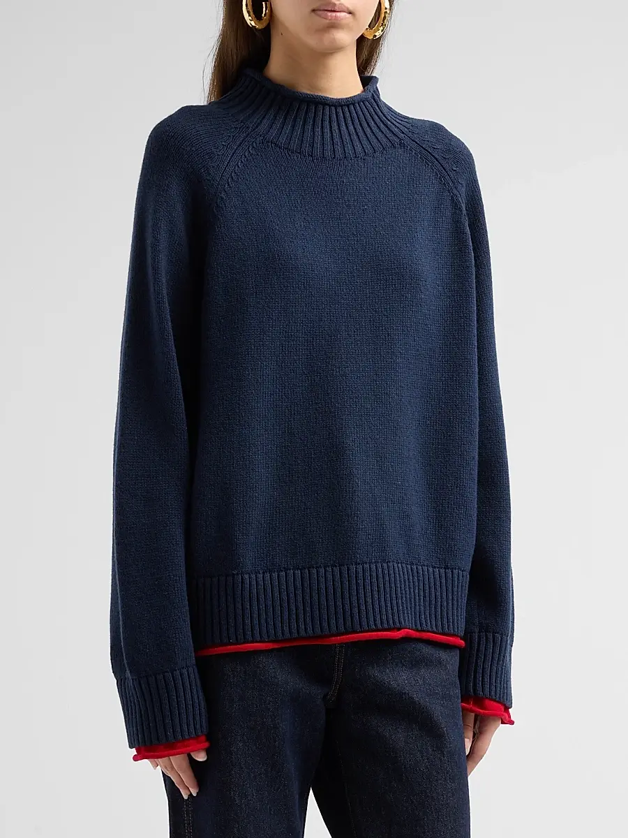rag & bone Women's Hazel Rollneck Cotton-Wool Sweater | Thumbnail 4
