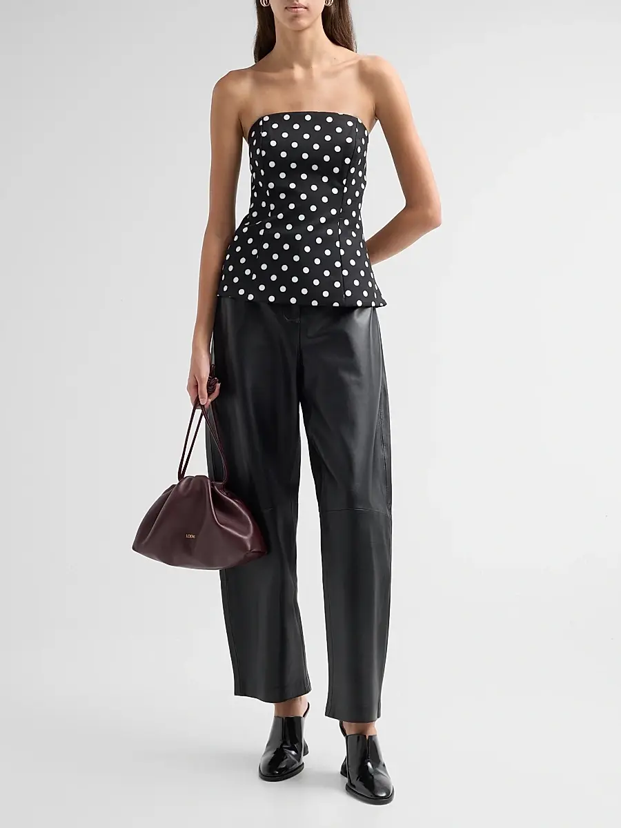 Milly Women's Aiden Polka Dot Bustier Top | Thumbnail 2 Milly Women's Aiden Polka Dot Bustier Top | Thumbnail 2